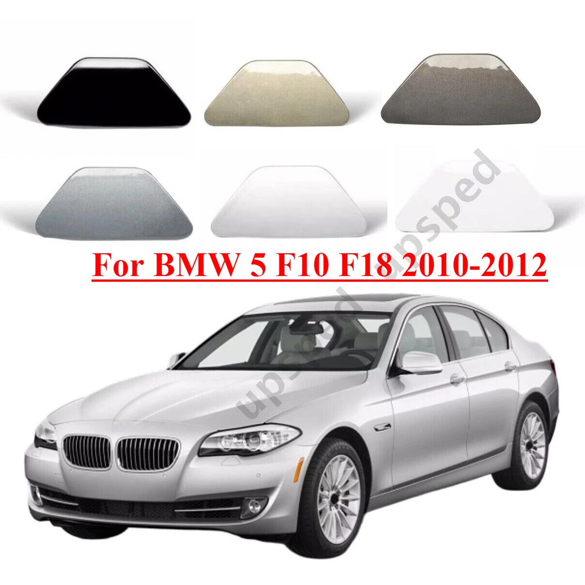 Front Bumper Headlight Washer Cover Cap for BMW 5 F10 F18 (2010–2012)