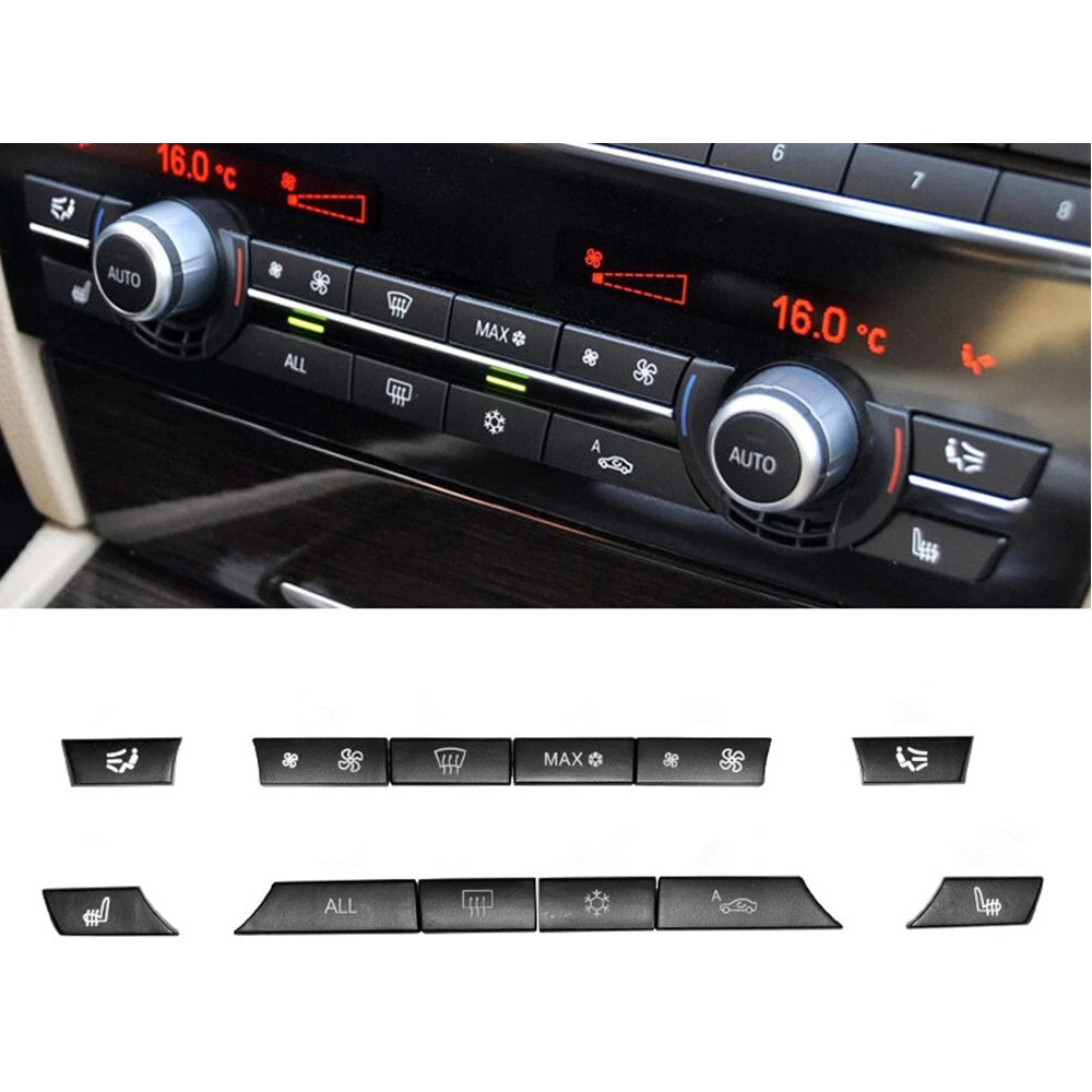12 Button Key Caps A/C Heater Switch Repair for BMW 5 6 7 F10 F01 F12 (2010-2017)