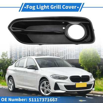 Front Left Fog Light Grill for BMW 1 Series (2015-2018) - 1 Pc Black