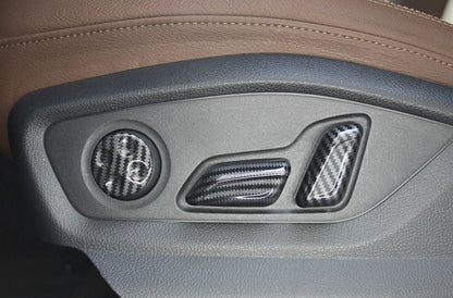 Carbon Fiber Seat Adjustment Button Lid Cover Trim for Audi Q5 (2018-2022)