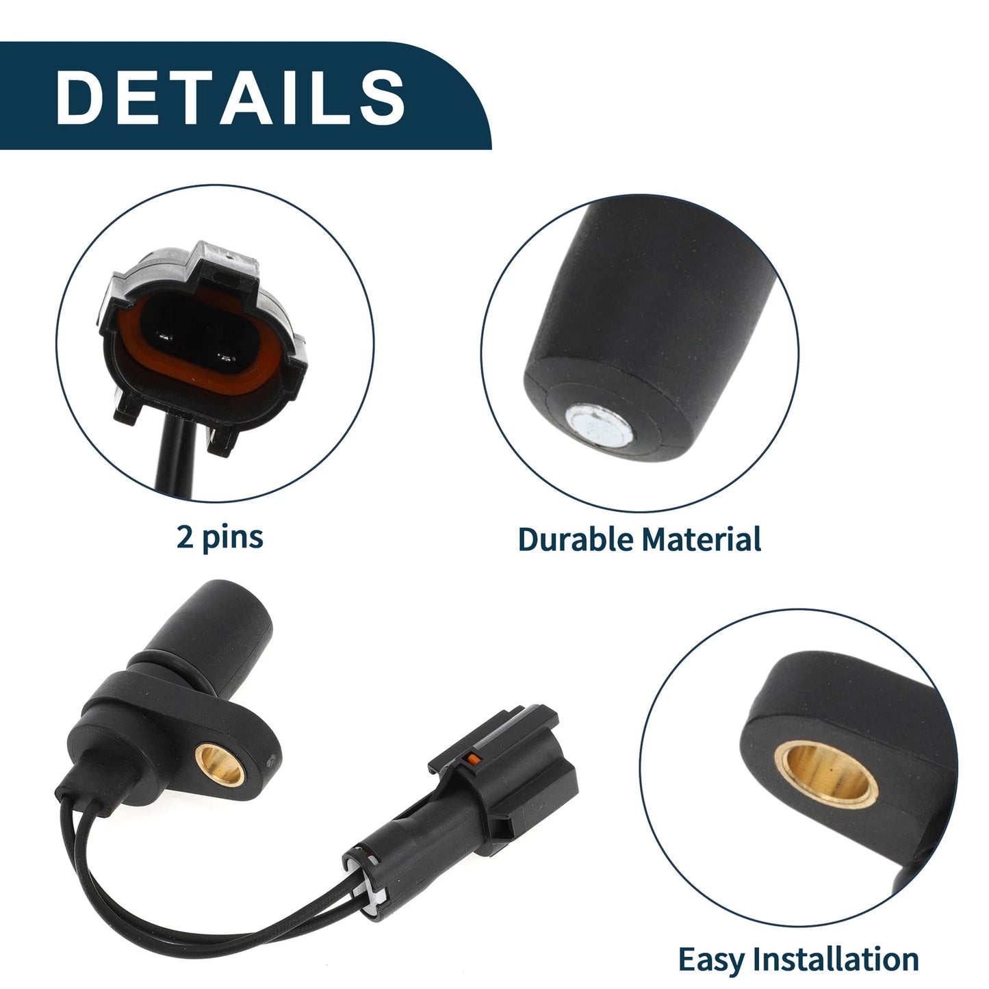 Crankshaft Position Sensor for Isuzu NKR NPR 4HK1 6HK1 (2000-2023) 1 x Black