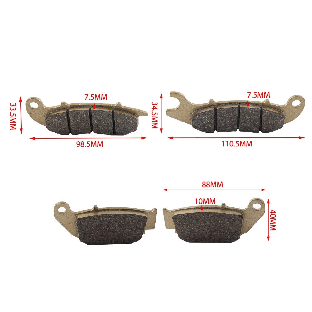 Front & Rear Brake Pads for Honda CRF 250L ABS Rally (2013-2021)