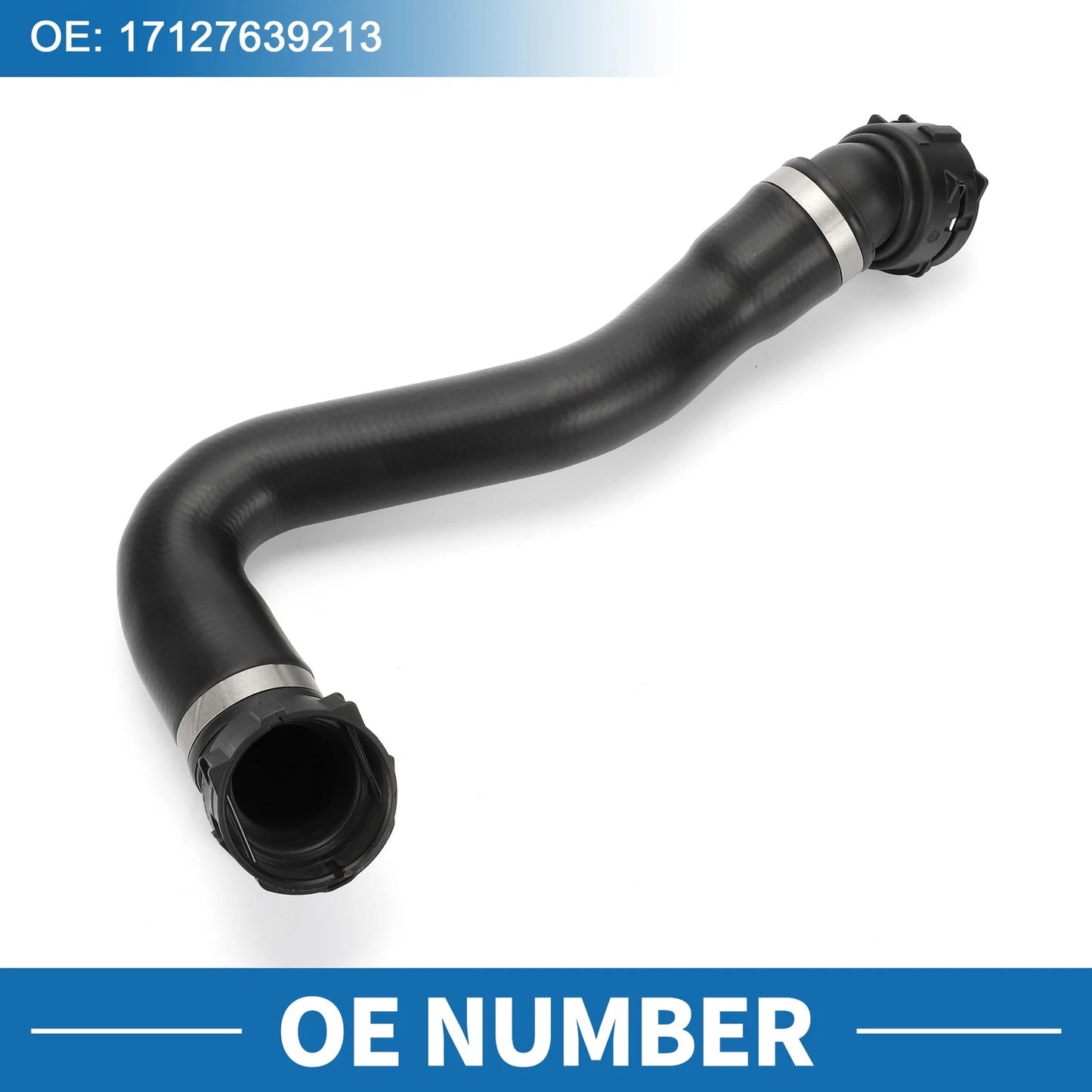 Radiator Hose 1Pc Rubber Black for BMW F26 X4 XDrive28i (2015-2018)