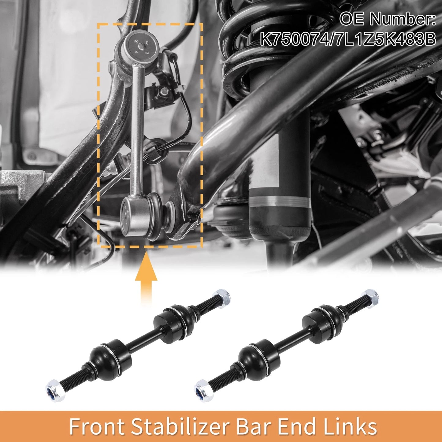 Front Stabiliser Sway Bar Link Set with Bushing for Ford F-150