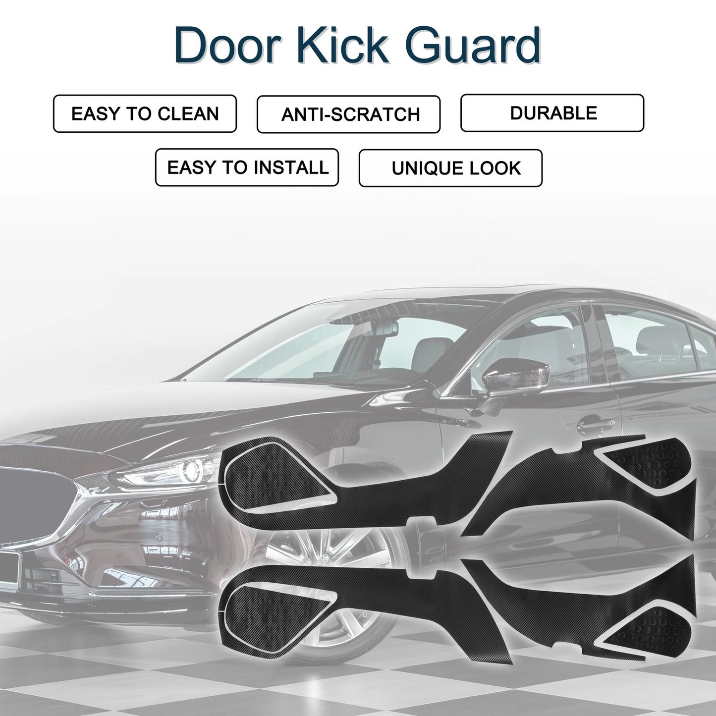 Door Kick Guard Black for Mazda Atenza (1 Set)