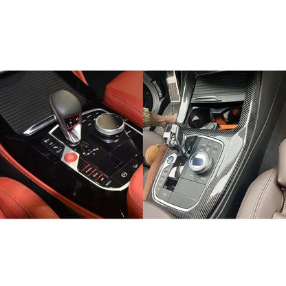 Real Carbon Fiber Center Console Panel Cover Kit fit For BMW X3 X4 X3M X4M G01