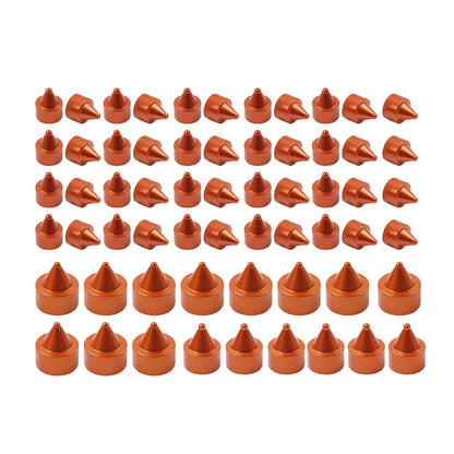 61X Engine Topper Bolt Caps Cover Orange for Harley Twin Cam FLH (1999-2006)