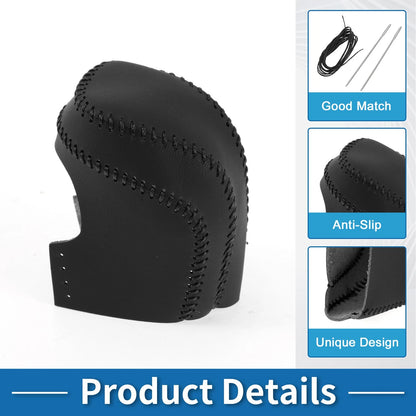 Car Gear Shift Knob Cover for Toyota Camry (2018-2024) Black Faux Leather