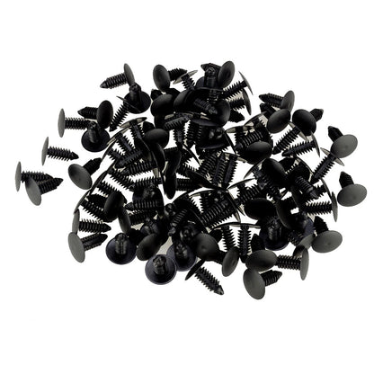 100 Pcs 8mm Bumper Clips Fasteners for Auto Car Fender Push Pins