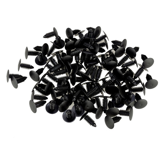 100 Pcs 8mm Bumper Clips Fasteners for Auto Car Fender Push Pins