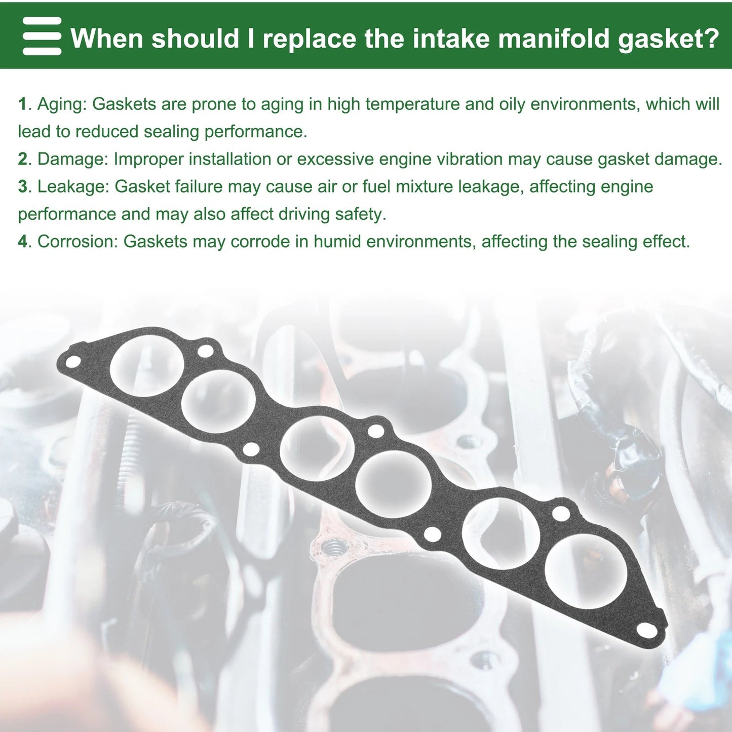 Upper Engine Intake Manifold Gasket for Kia Magentis (2005-2010)