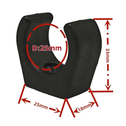 4pcs Boat Paddle Rod Holder Clips for 1" Diameter Marine Stowage