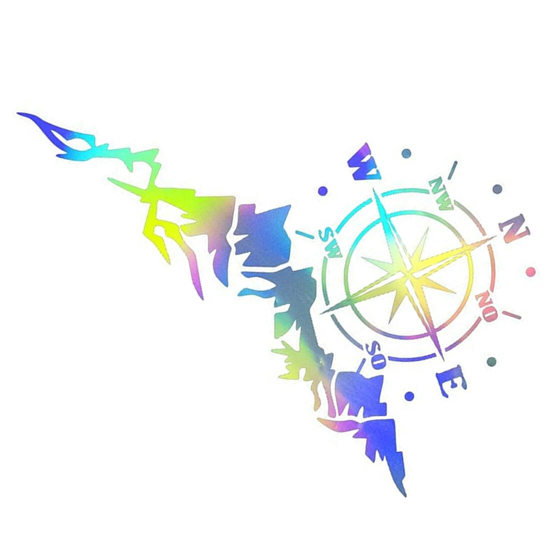 Compass Mountain Decal Graphics Sticker for SUV Car Hood Body Side Door