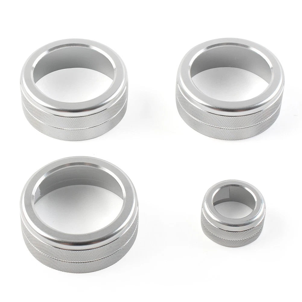 4 x AC Climate Control Knob Ring Covers for Honda Civic (2022 - Present) Silver