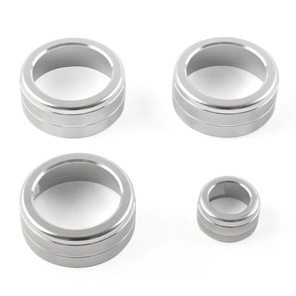 4 x AC Climate Control Knob Ring Covers for Honda Civic (2022 - Present) Silver