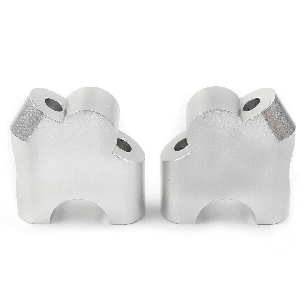 Silver HandleBar Bar Risers Mount Clamp Adapter for BMW F800R (2015-2017)