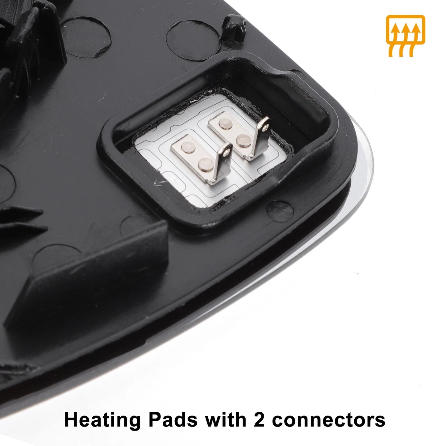Right Side Heated White Mirror Glass for KIA Rio (2017-2020)