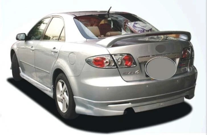 Unpainted ABS Trunk Spoiler Wing for Mazda 6 2003-2008 Sedan with Light