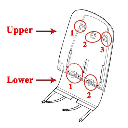 Front Backrest Seatback Cover Buckle Clips for Porsche Cayenne (2003–2010)
