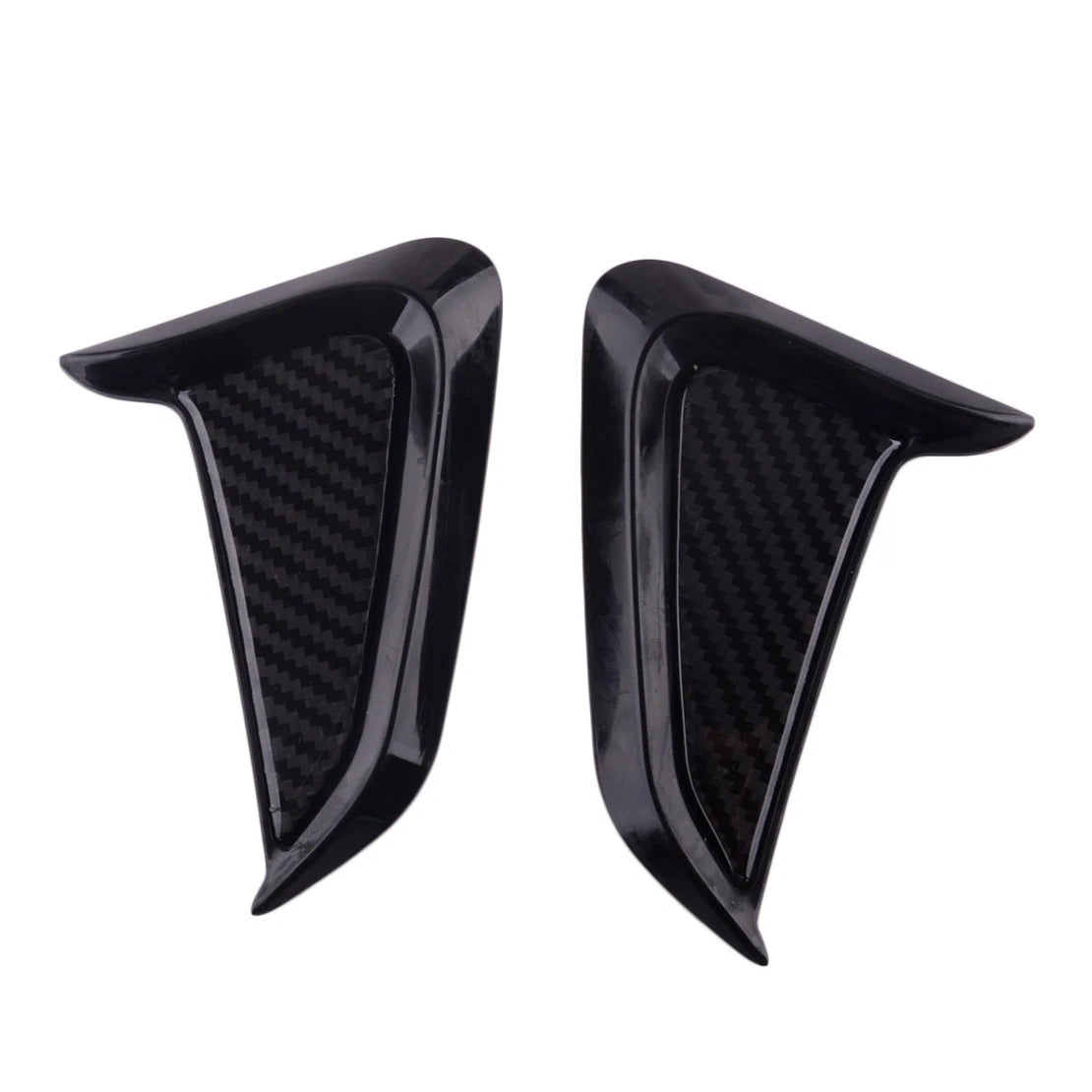 Carbon Fiber Style Side Marker Fender Air Wing Vent Trim Cover for Car