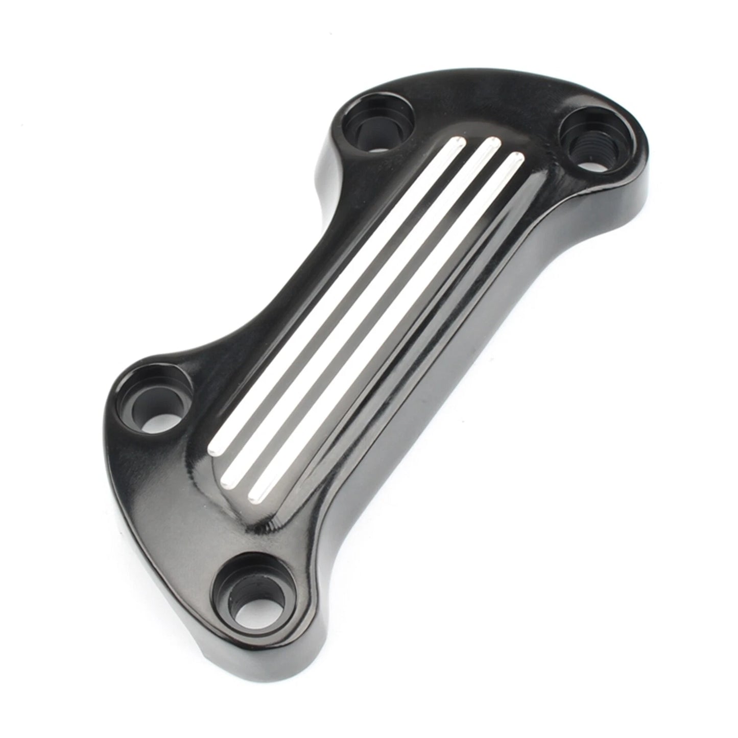 Handlebar Riser Top Clamp for Harley Night Train (1999-2009) Black/White