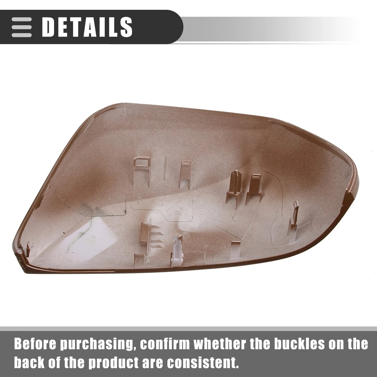 Right Side Mirror Cover for Toyota Camry 2.5L L4 (2018-2023) Brown