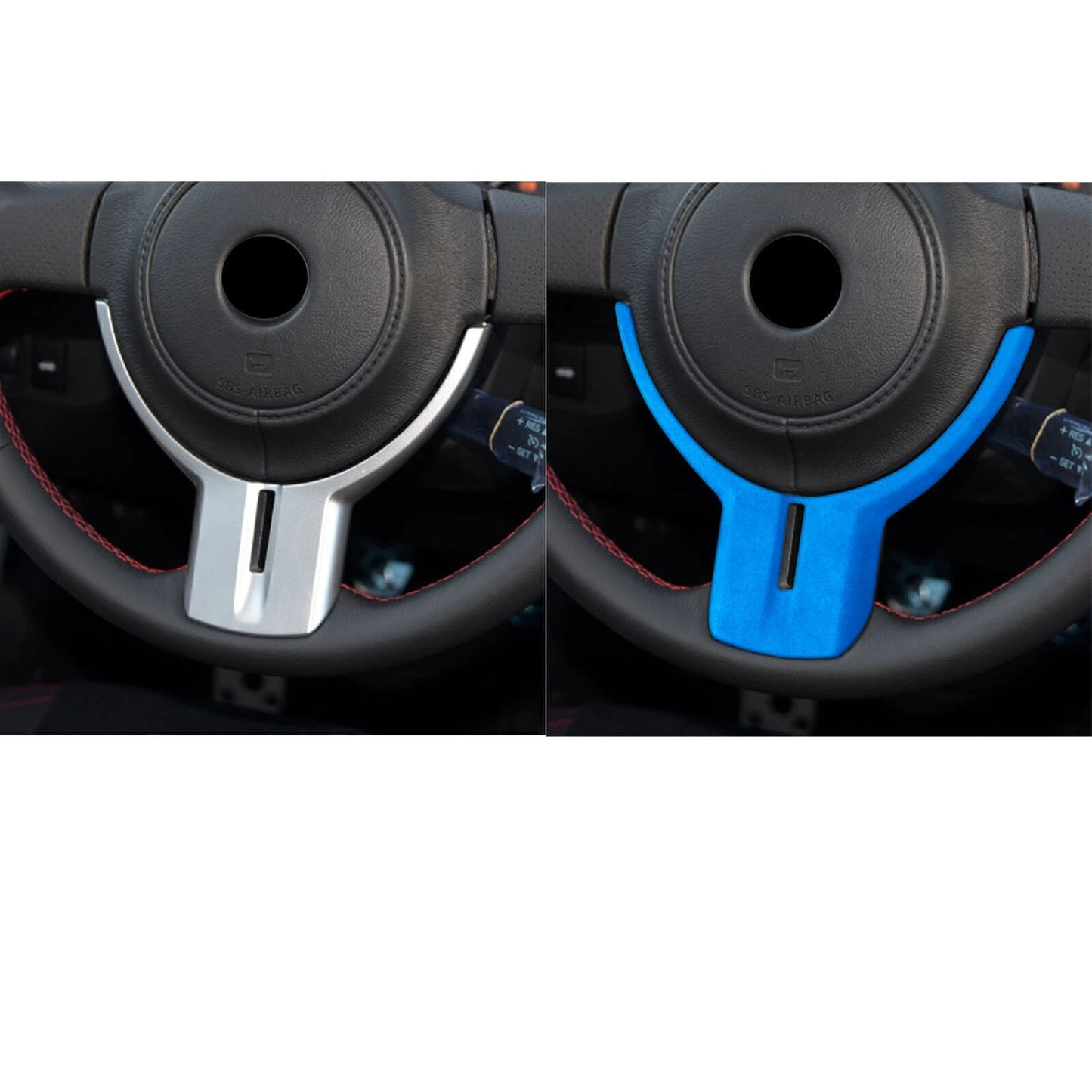 1pc Blue Leather Steering Wheel Cover for Subaru BRZ, Toyota GT86 (2012-2020)