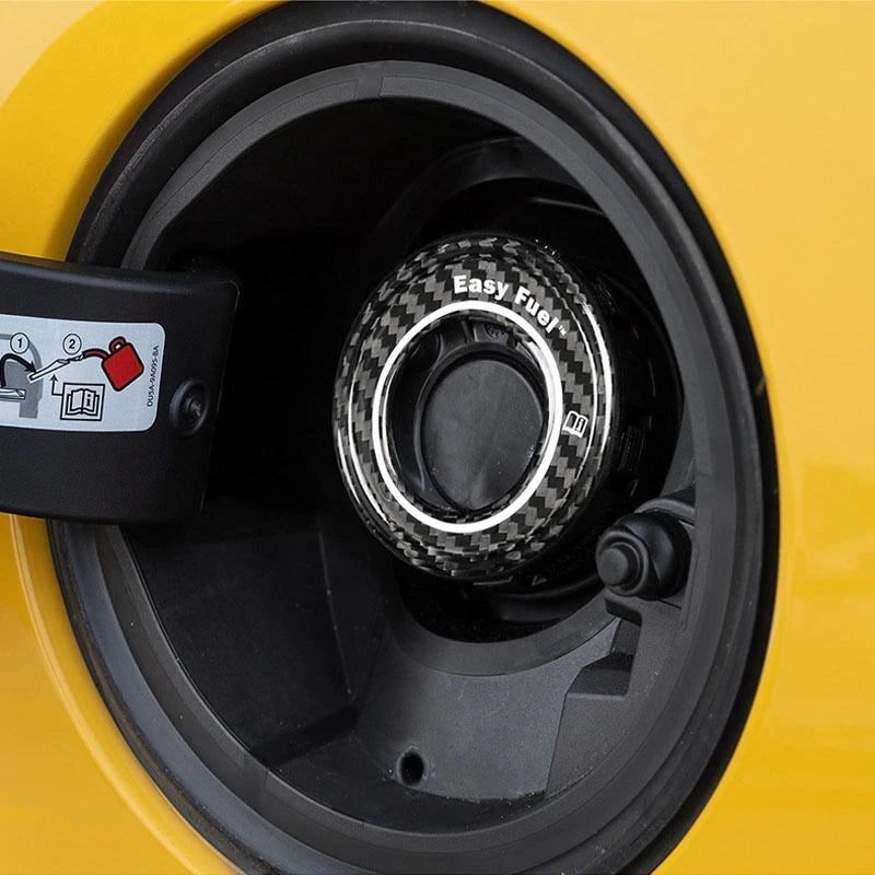 Carbon Fiber Inner Ring Fuel Tank Cap Panel Trim for Ford Mustang 2024