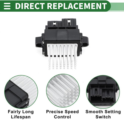 HVAC Blower Motor Resistor for Ford Mondeo (2013) - Black Silver Tone