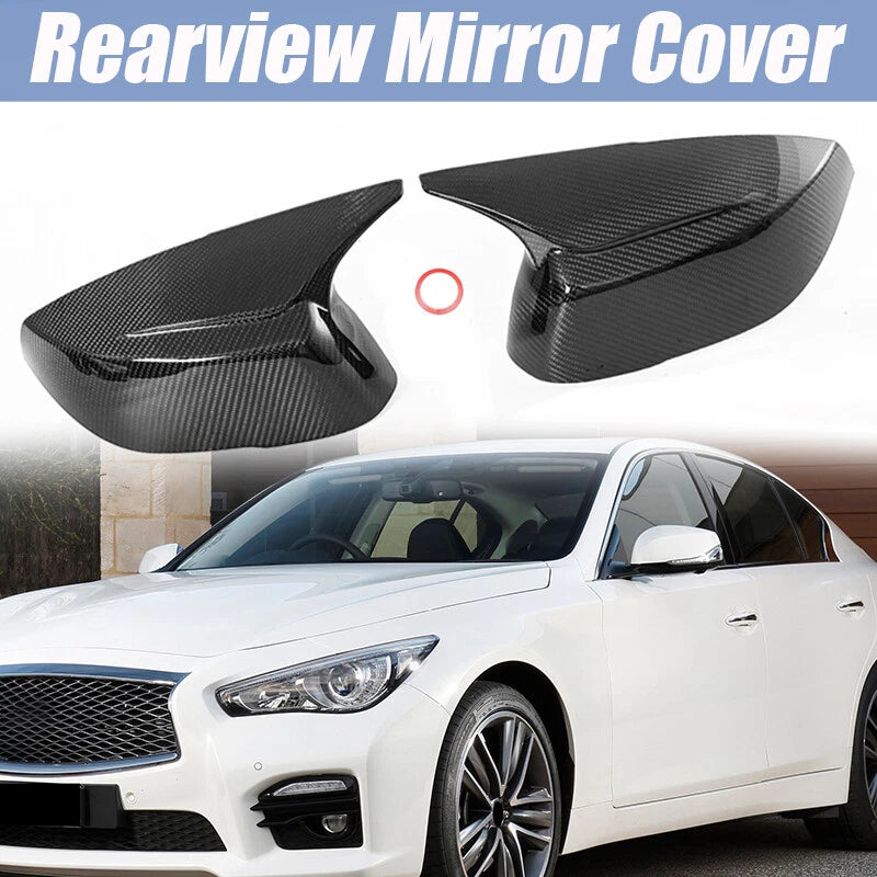 M3 Style Carbon Fiber Side Mirror Cover for Infiniti Q50 Q60 (2014-2024)