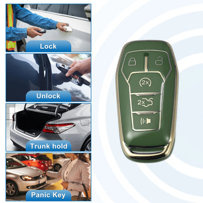 TPU 5 Button Remote Key Fob Case Cover for Ford Fusion F150 (2006-2020)