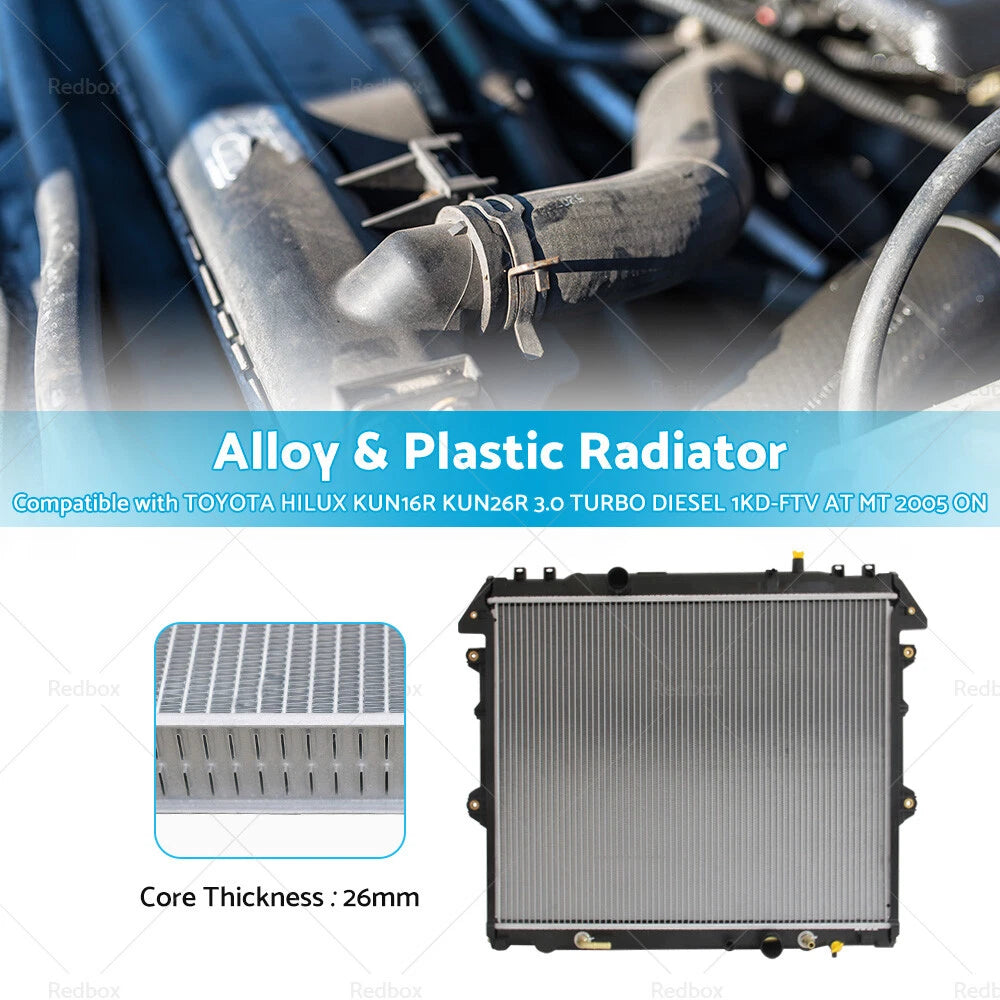 Radiator for Toyota Hilux KUN16R KUN26R 3.0 TD 1KD-FTV (2005 - Present)