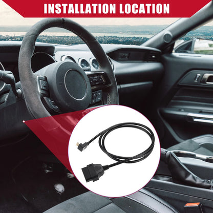 OBD2 Cable for Ford Xcalible X4 - Durable Plastic Rubber Alloy, 150cm