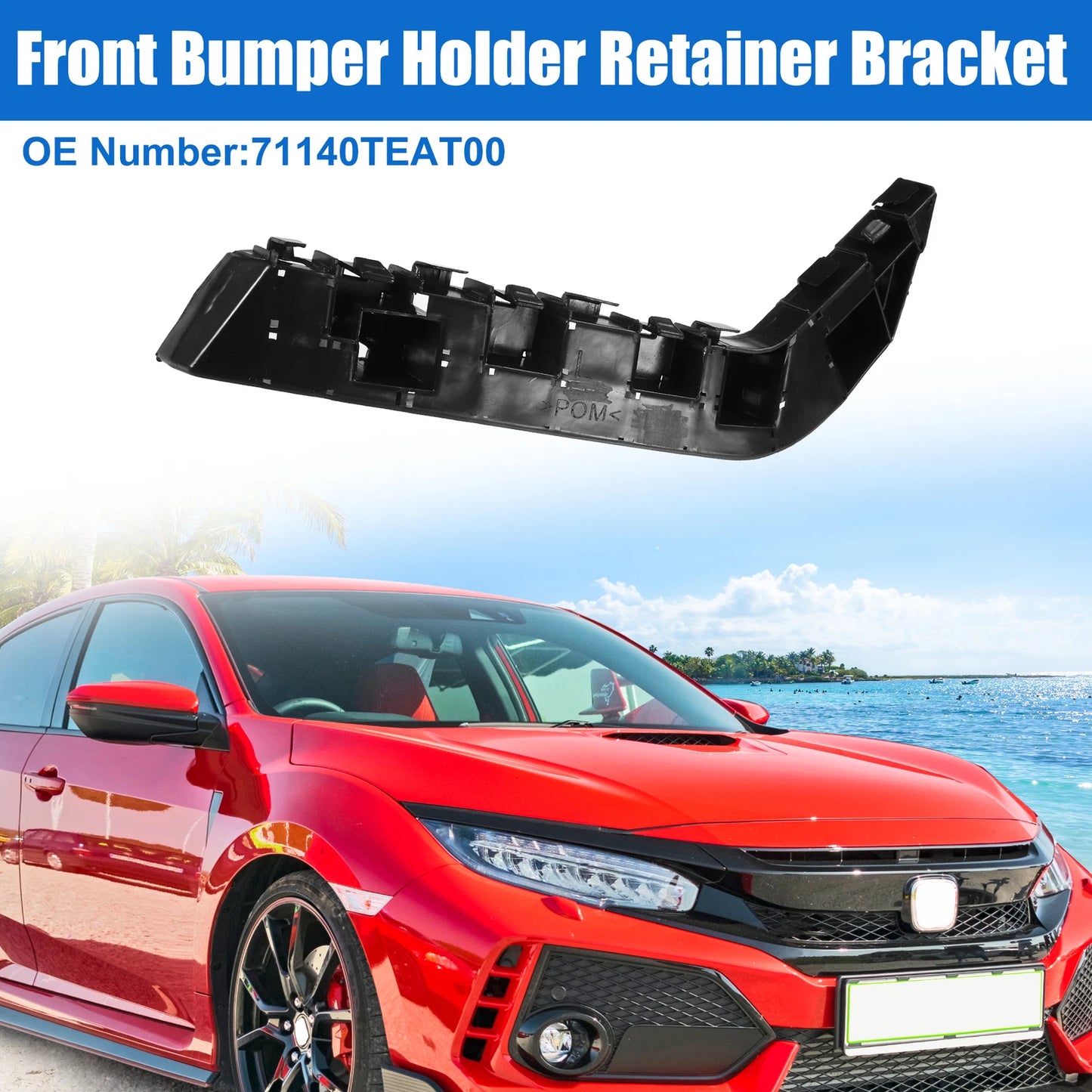 Left Side Front Bumper Mounting Support Bracket for Honda Civic (2016-2020)