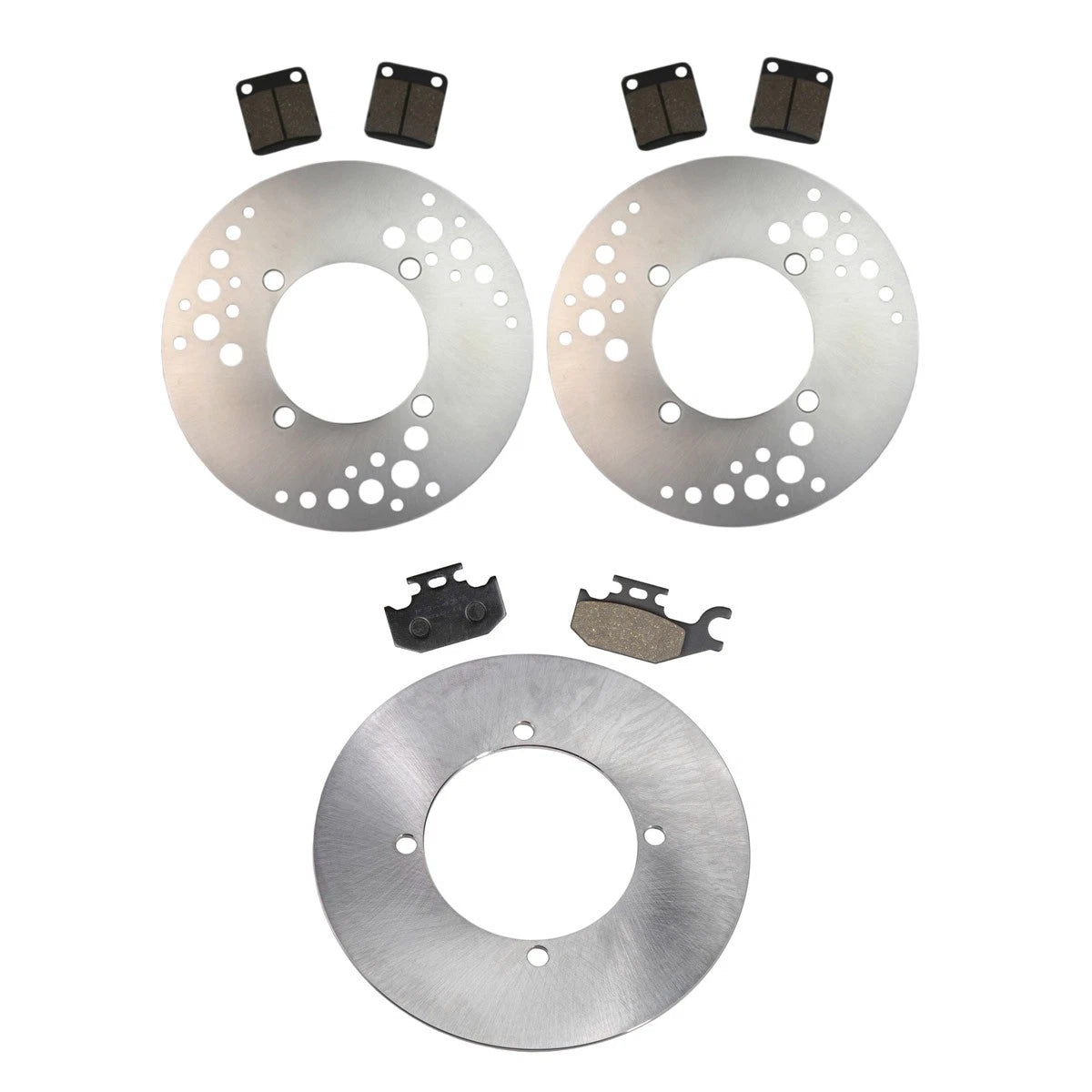 Front & Rear Brake Rotors & Semi-Metallic Pads for Yamaha Kodiak 400 (2005-2006)