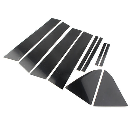 10 x Black PC Pillar Posts Door Trim Covers for Chevrolet Cruze (2011-2015)
