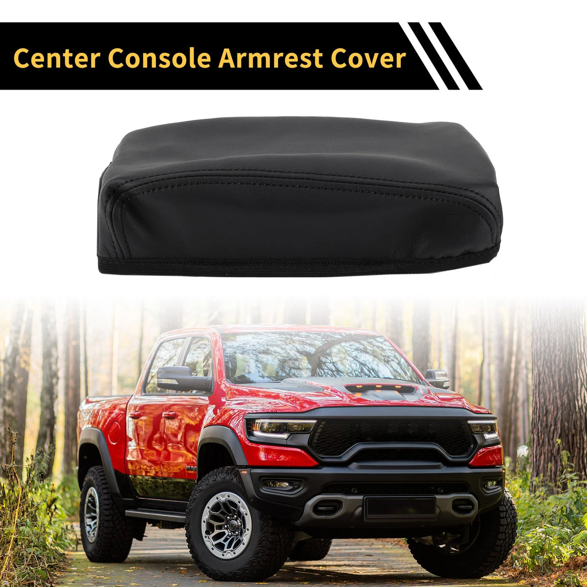 Console Lid Armrest Cover for Toyota Tacoma (2016-2020) Anti-Scratch Black