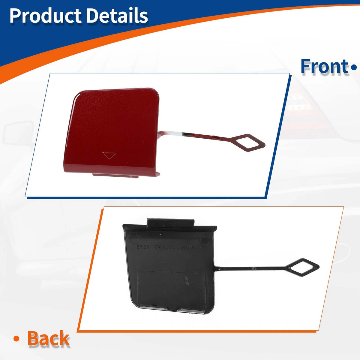 Rear Bumper Tow Hook Cover for BMW 2 Series F45 Melbourne Red