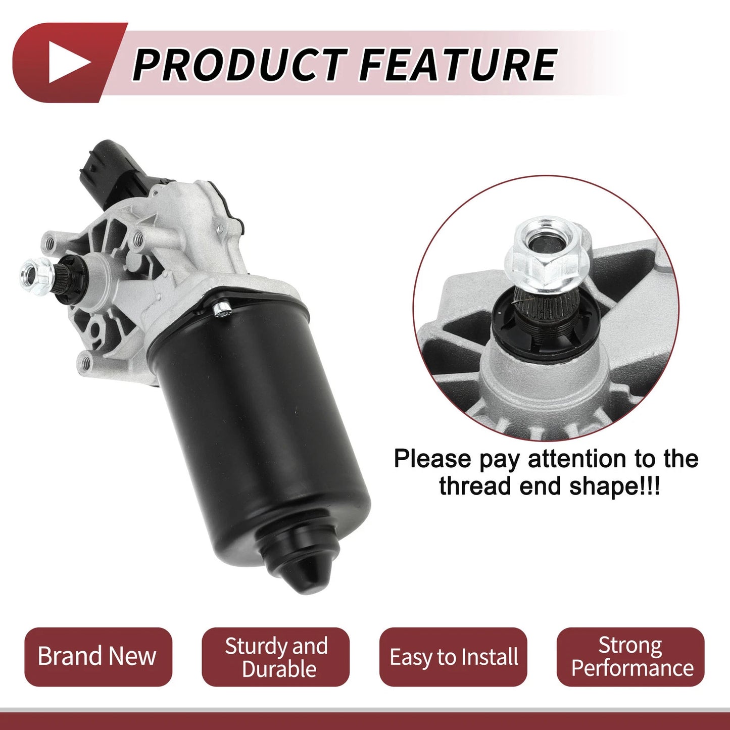Windshield Wiper Motor for Jeep Commander 2006-2007 (2 x Pins)