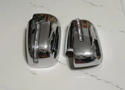 Chrome Side Mirror Cover Trim with LED for Mitsubishi L200 Triton (2015-2018)