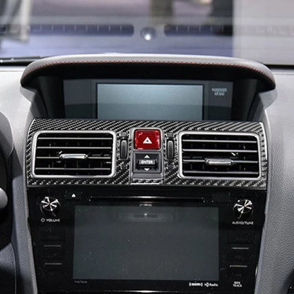 Soft Carbon Fiber Console AC Nav Panel Trim Kit for Subaru WRX / STI 2015-2021