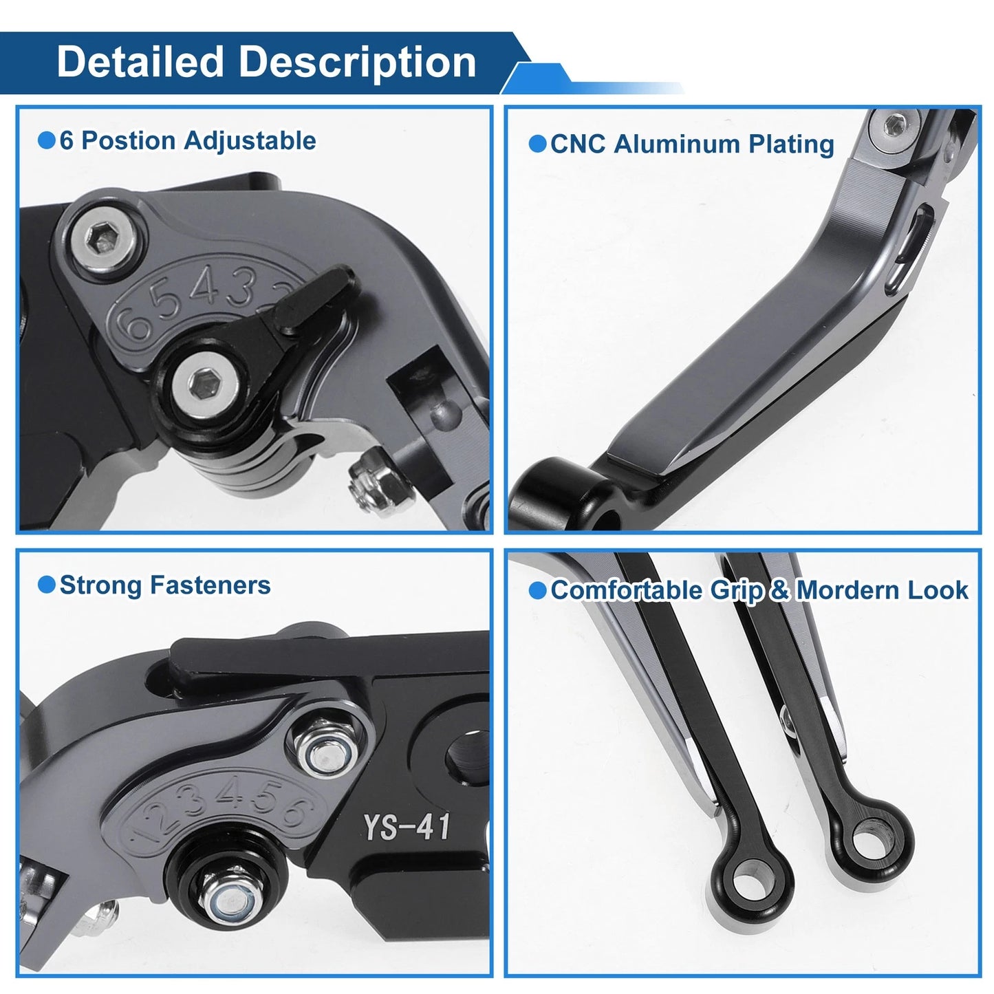 Adjustable Brake Clutch Levers for Suzuki GSXR150 (2017-2020) Black