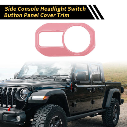 Headlight Button Panel Cover for Jeep Gladiator JT (2020-2024) - Pink 1 Pc
