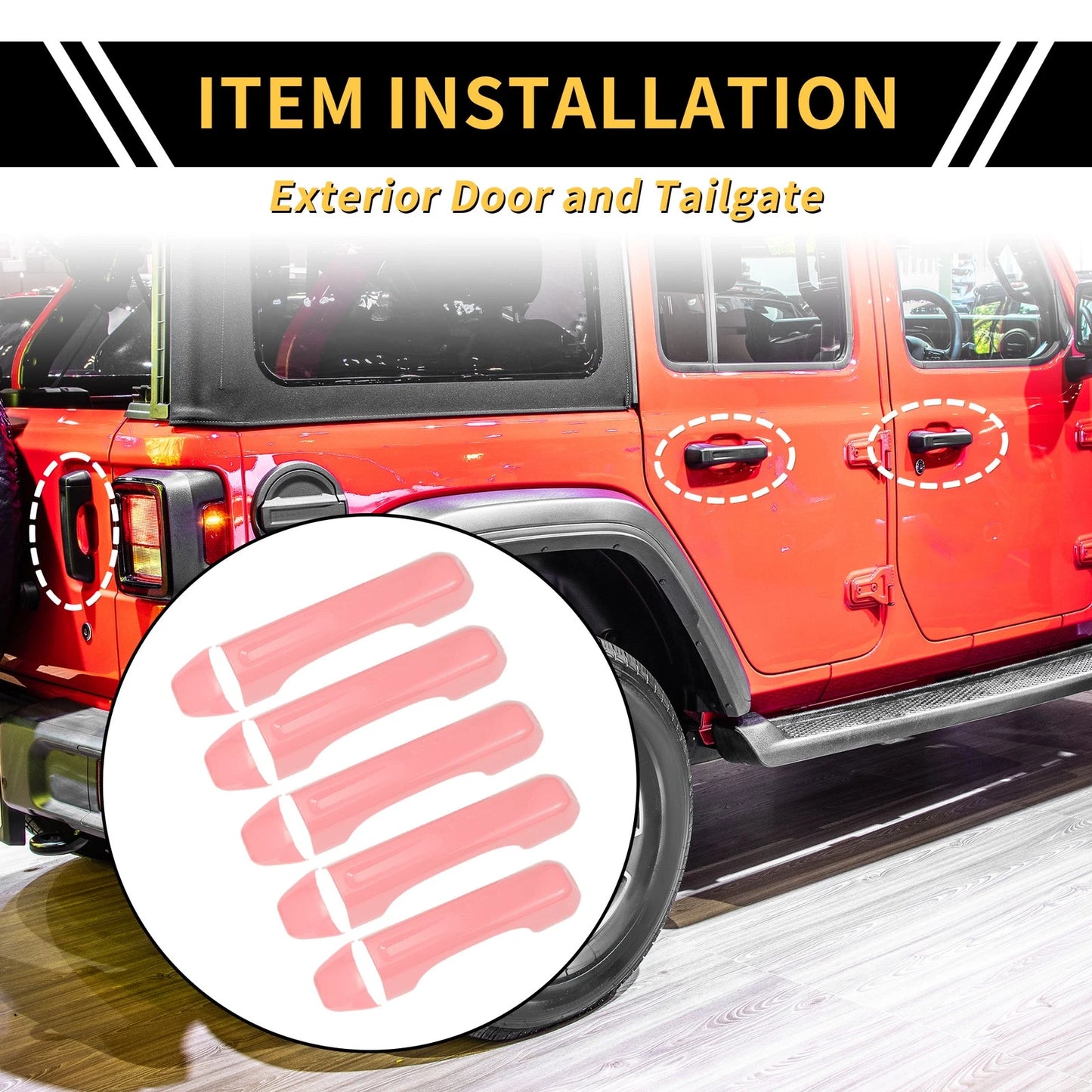 Pink Door Tailgate Handle Cover for Jeep Gladiator (2020-2021)