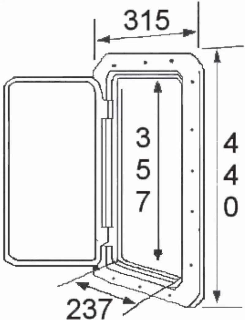 Access Hatch Caravan Boat Marine Grey 440mm x 315mm Deluxe Made in Italy