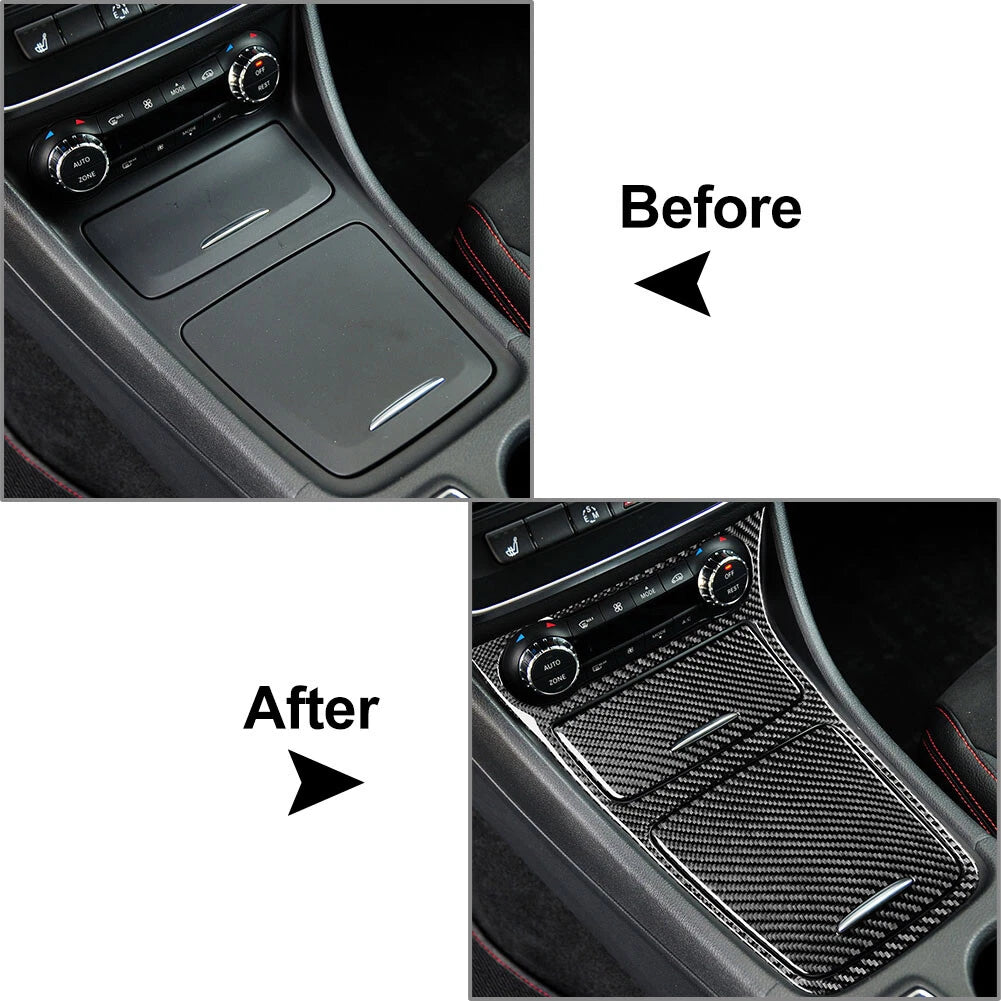 Carbon Fiber Interior Console Trim for Mercedes A Class W117 (2013-2018)