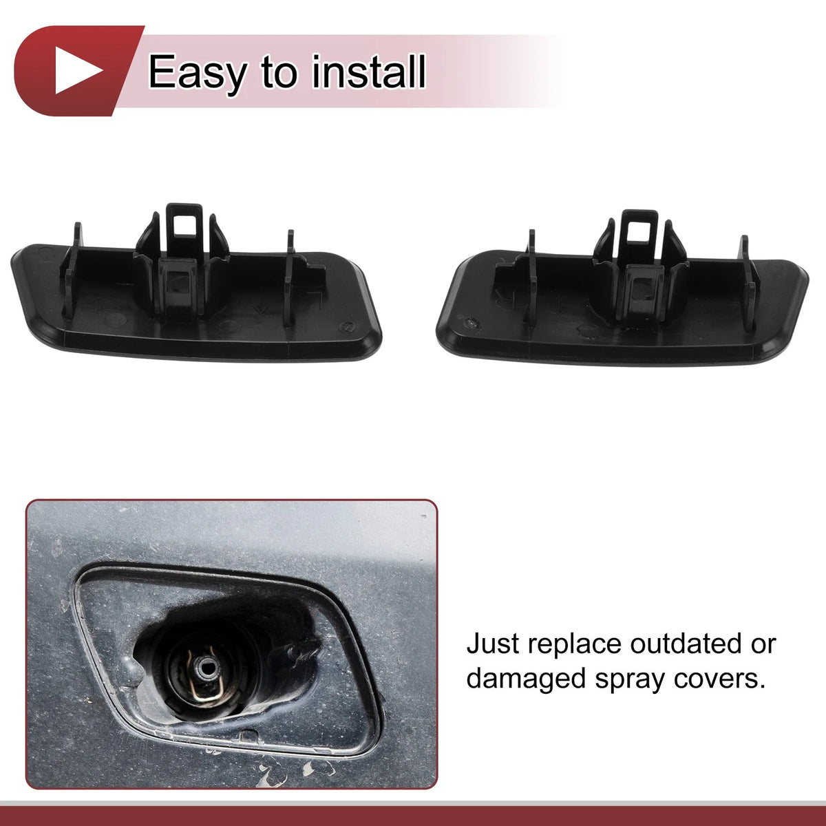 Headlight Washer Nozzle Cover for Toyota Land Cruiser (2008-2021)