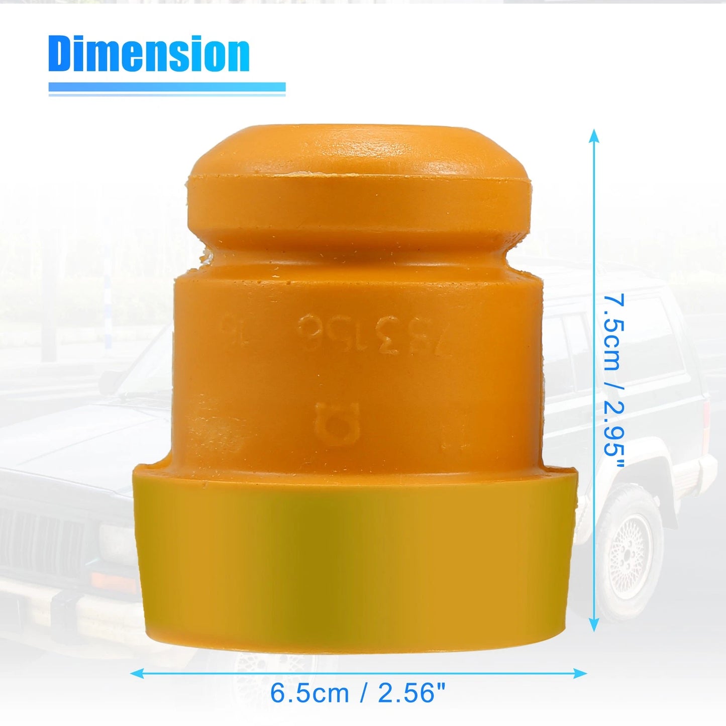 2 x 2.6 Inch Front Suspension Bump Stops for BMW (2010-2016) Rubber Orange