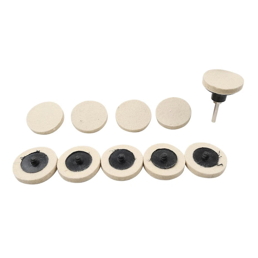 2 x 2" Wool Felt Polishing Wheel Buffing Pads for Angle Grinder