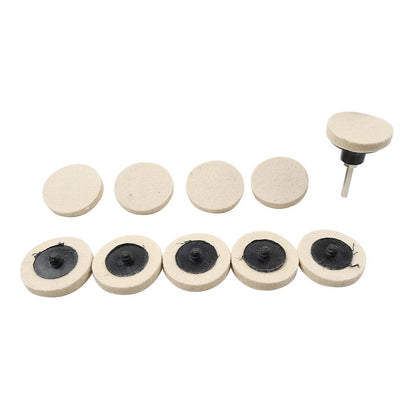 2 x 2" Wool Felt Polishing Wheel Buffing Pads for Angle Grinder